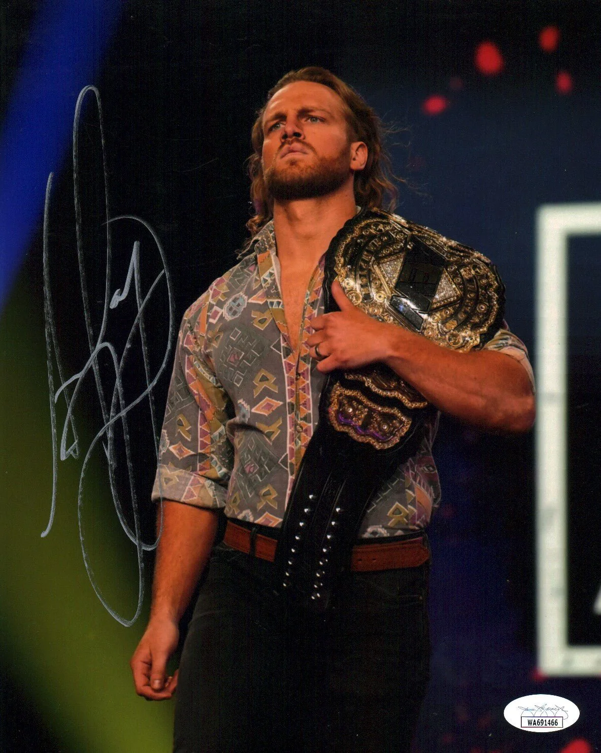 Adam Page Hangman AEW Wrestling 8x10 Signed Photo JSA Certified Autograph