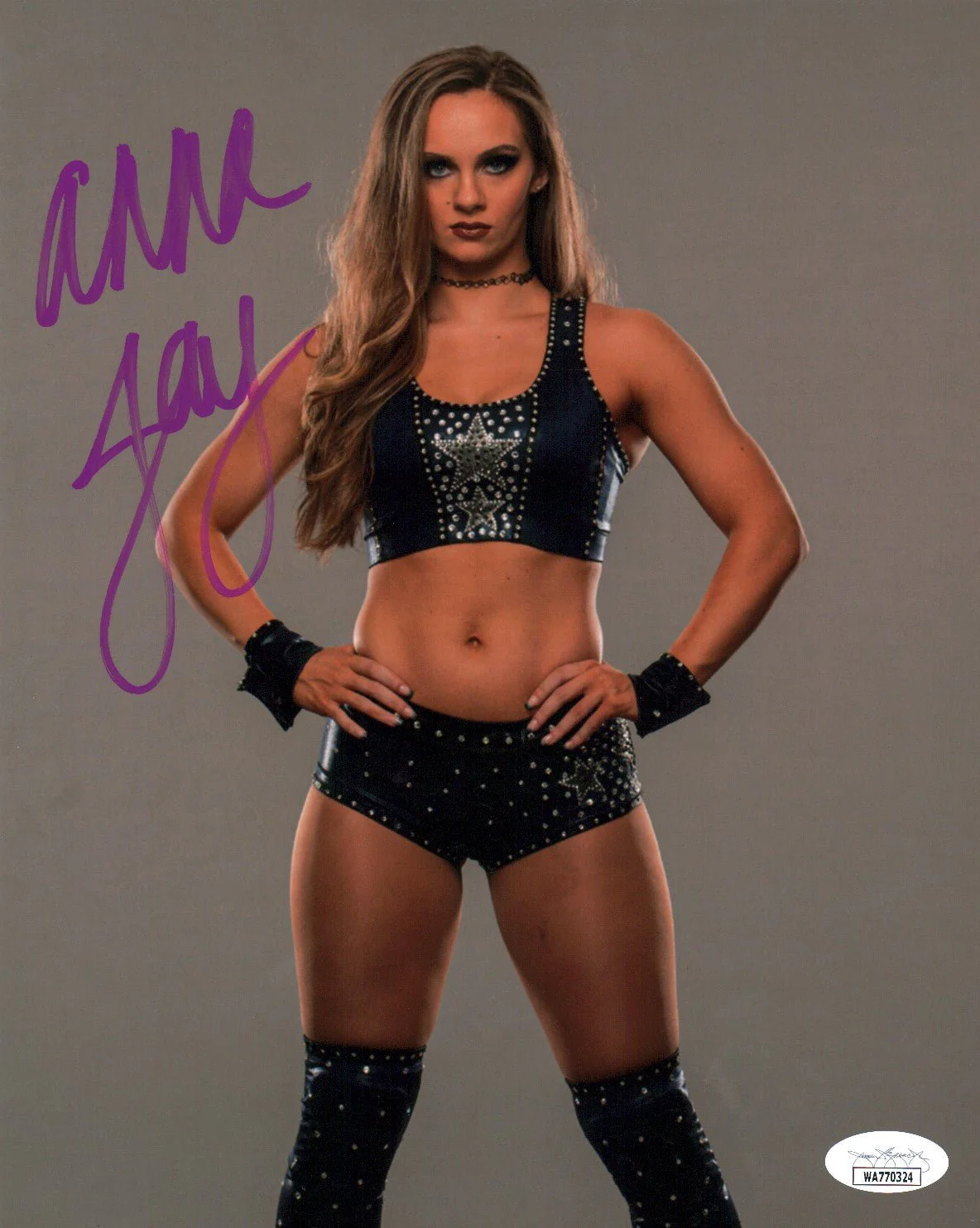 Anna Jay AEW Wrestling 8x10 Signed Photo JSA Certified Autograph