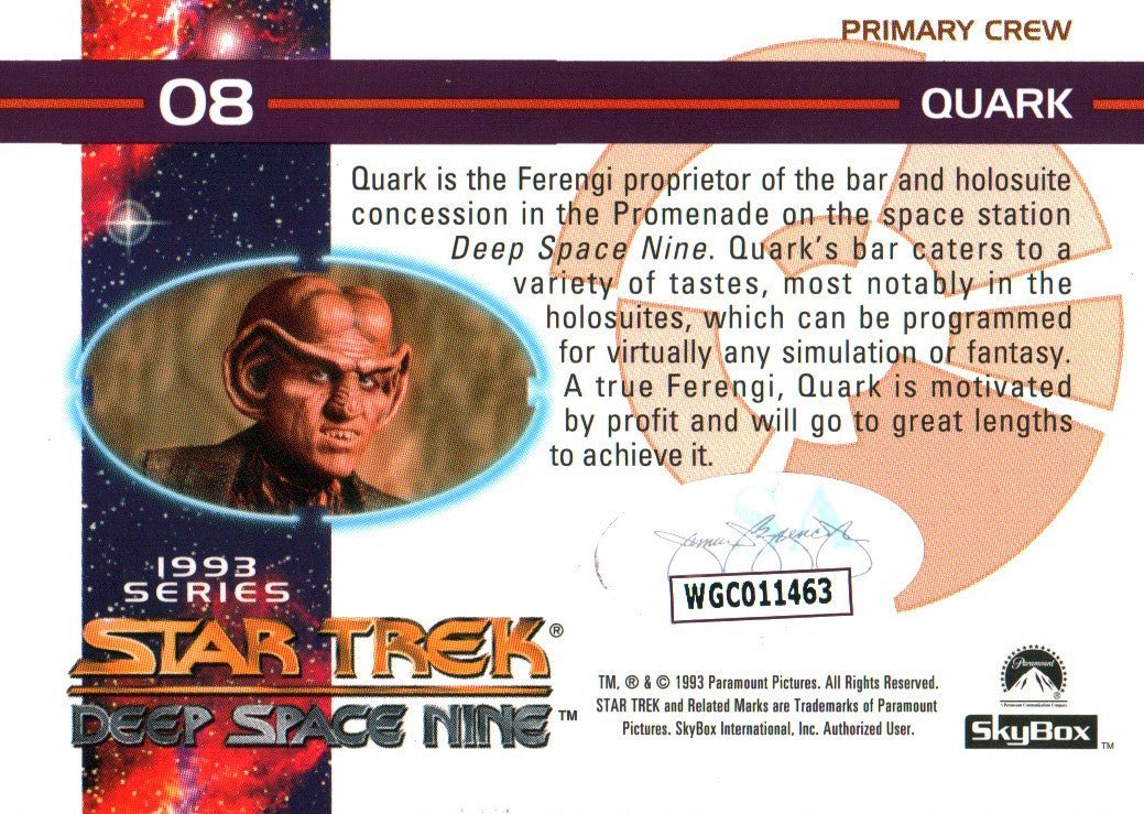 Armin Shimerman Star Trek: DS9 2.5x4 Trading Cards Signed JSA Certified Autograph - Image 6