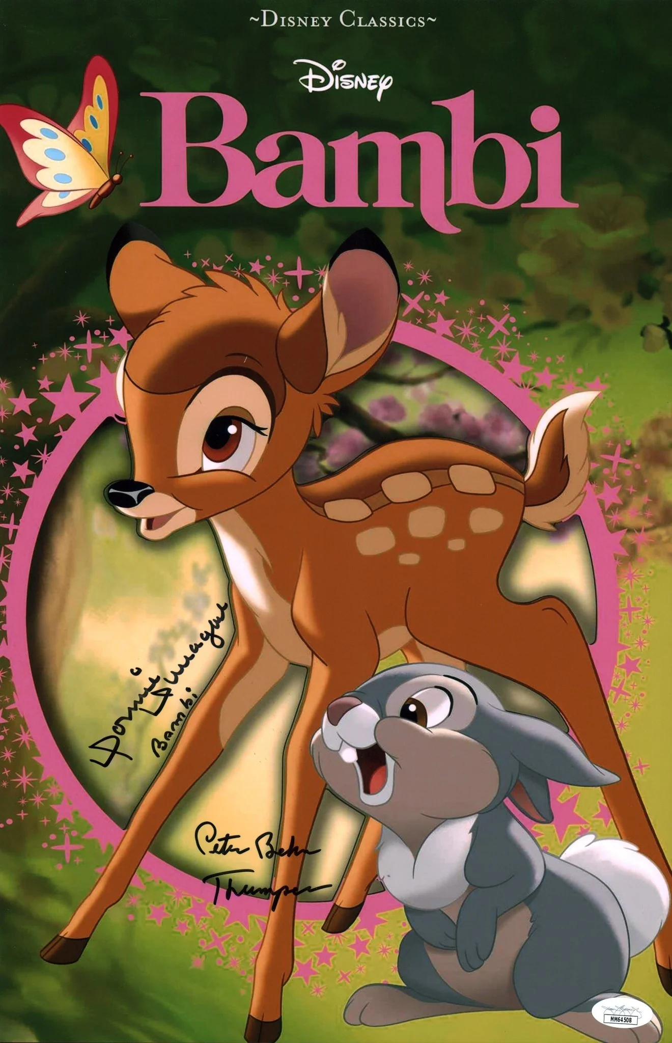 Bambi 11x17 Photo Poster Signed Autograph Behn Dunagan JSA Certified Autograph