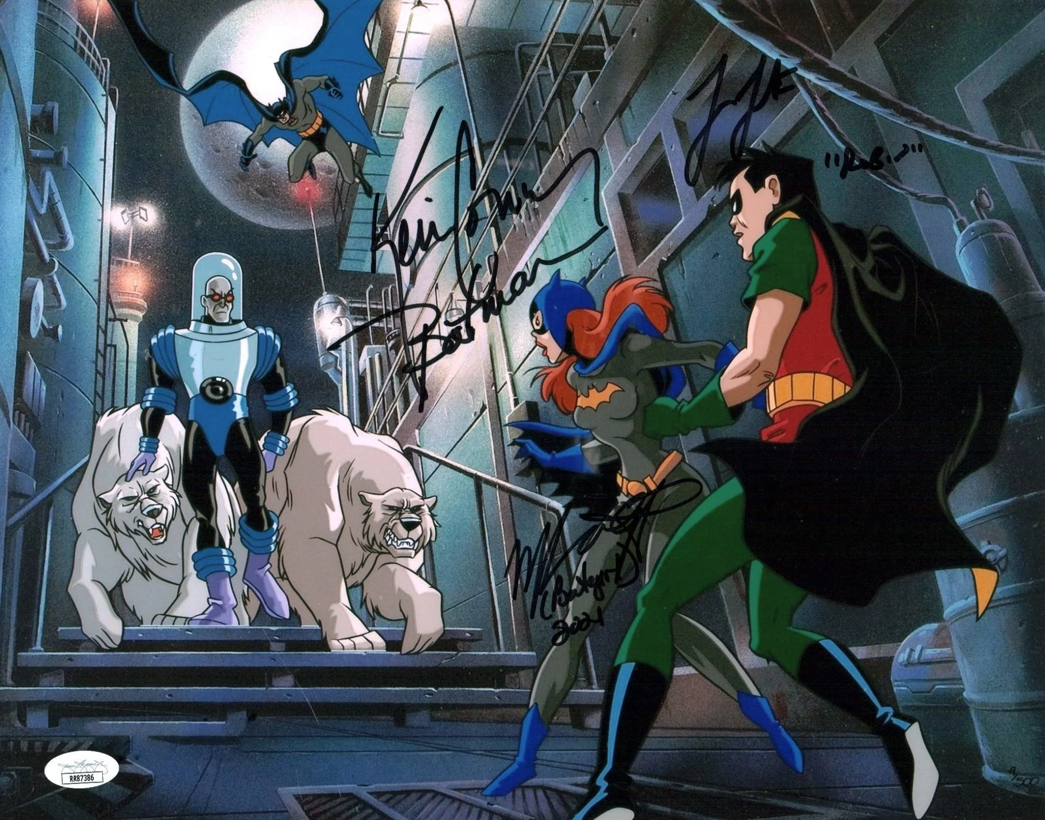 Batman 11x14 Cast x3 Photo Poster Conroy Gilbert Lester Signed JSA Certified Autograph
