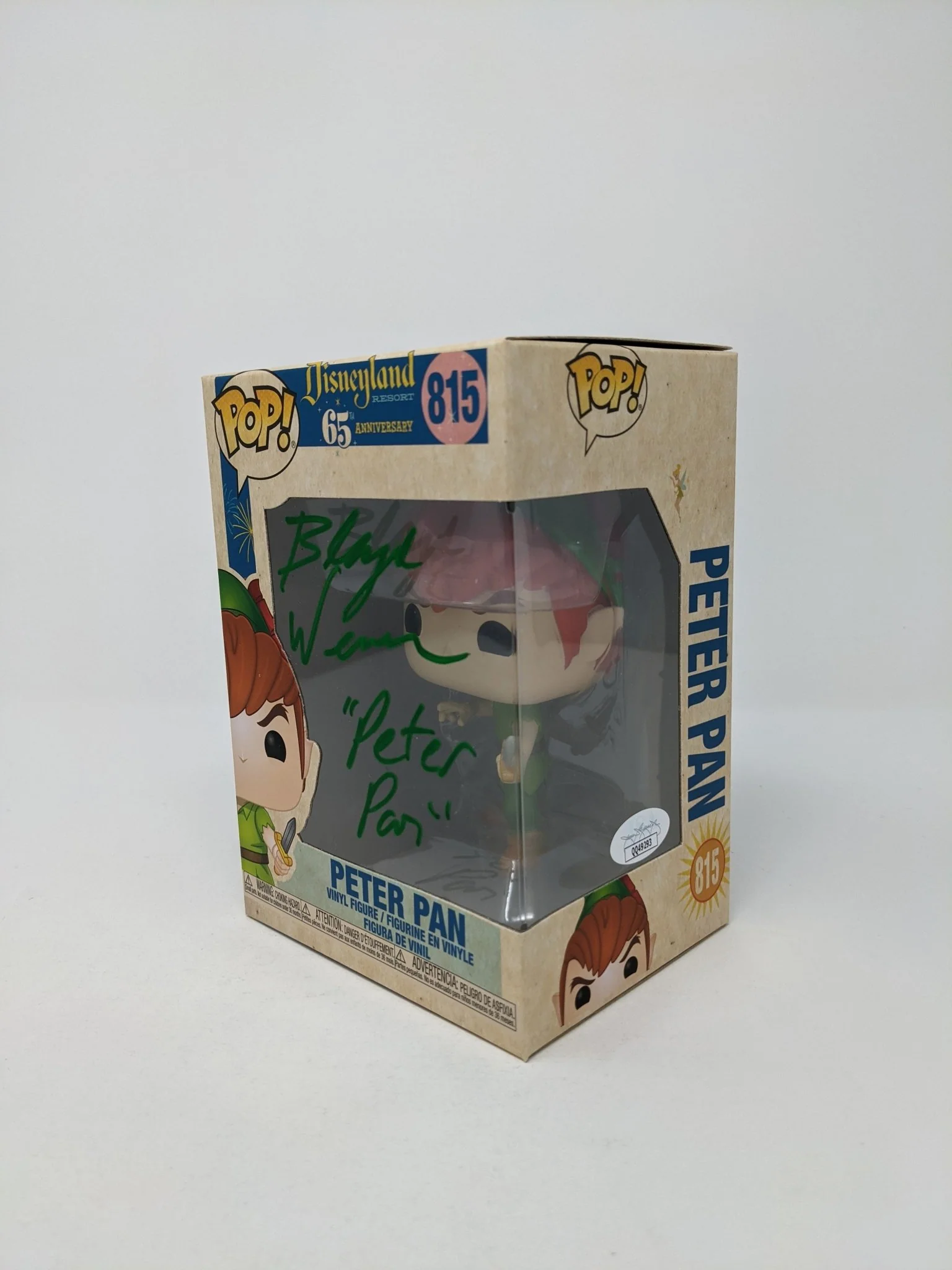 Blayne Weaver Peter Pan #815 Signed Funko Pop JSA Certified Autograph
