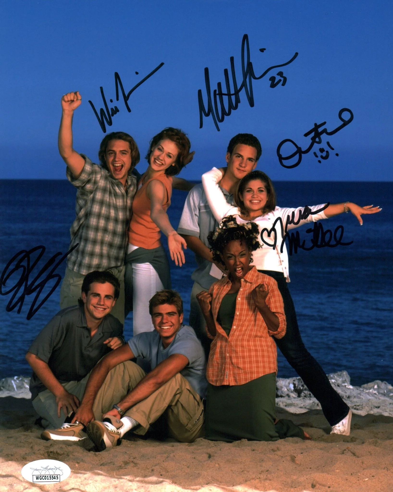 Boy Meets World 8x10 Signed Photo Cast x5 Fishel, Friedle, Lawrence, McGee, Strong JSA Certified Autograph
