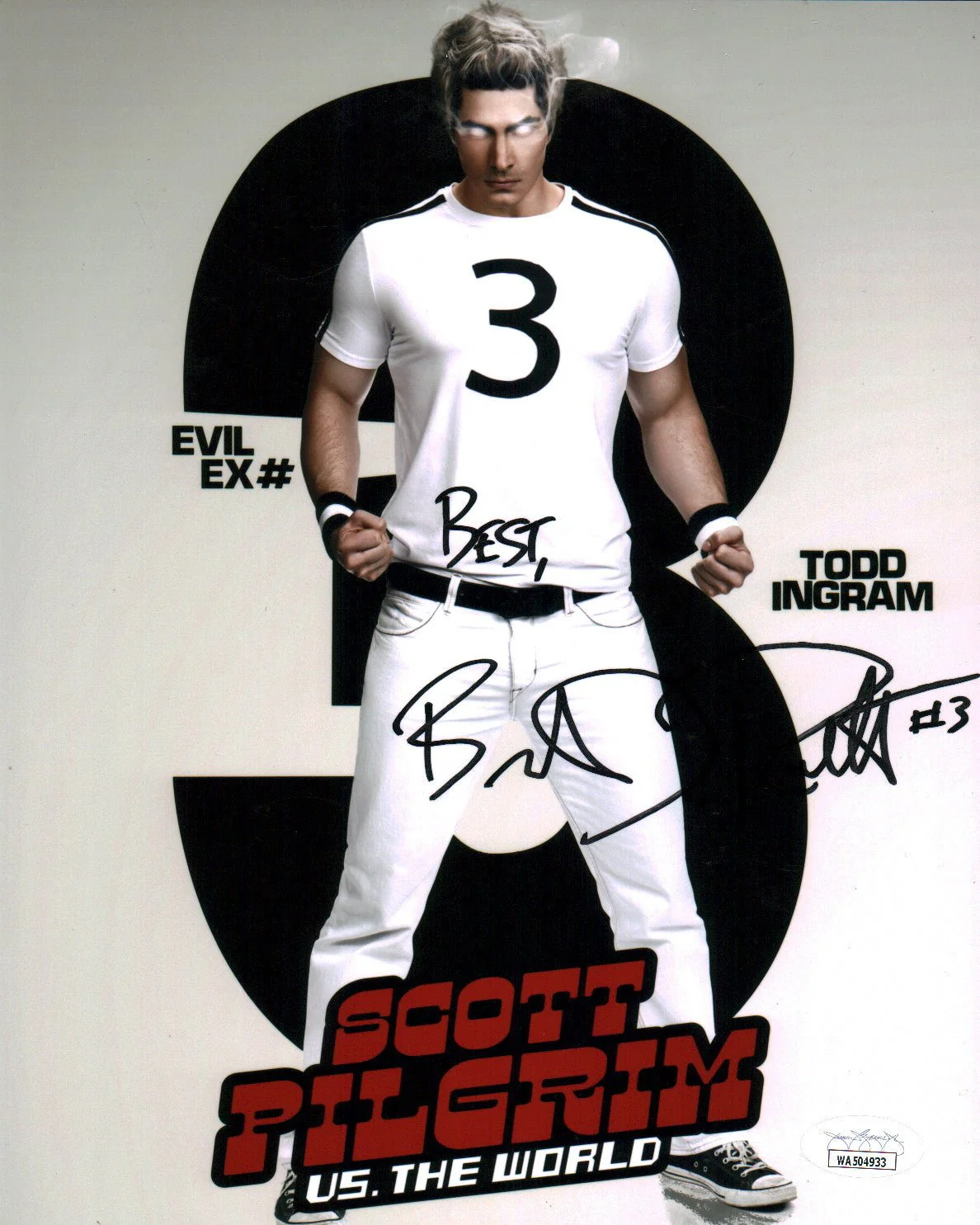 Brandon Routh Scott Pilgrim 8x10 Signed Photo JSA Certified Autograph