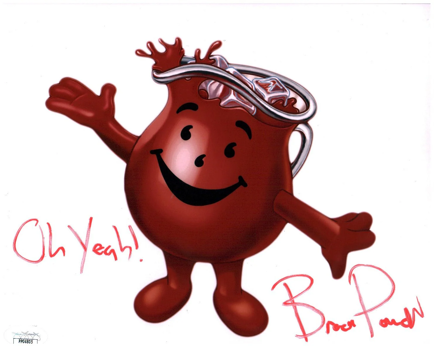Brock Powell KoolAid Man 8x10 Signed Photo JSA Certified Autograph