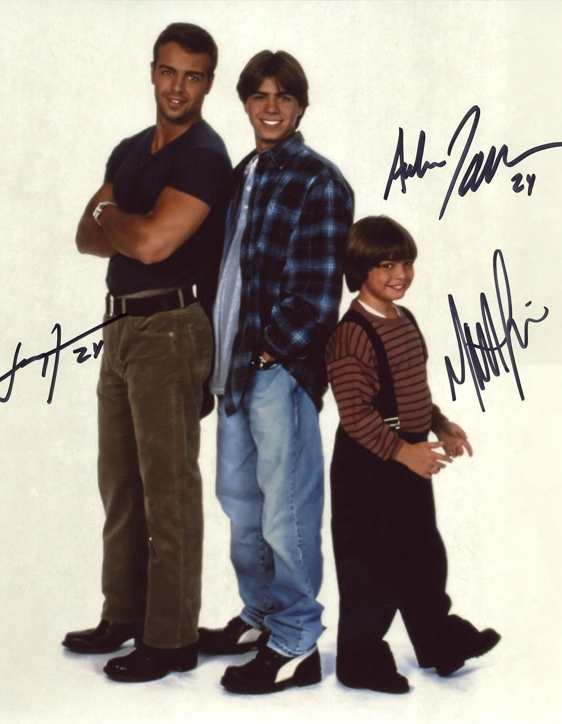 Brotherly Love 8x10 Photo Cast x3 Signed Lawrence Brothers JSA Certified Autograph