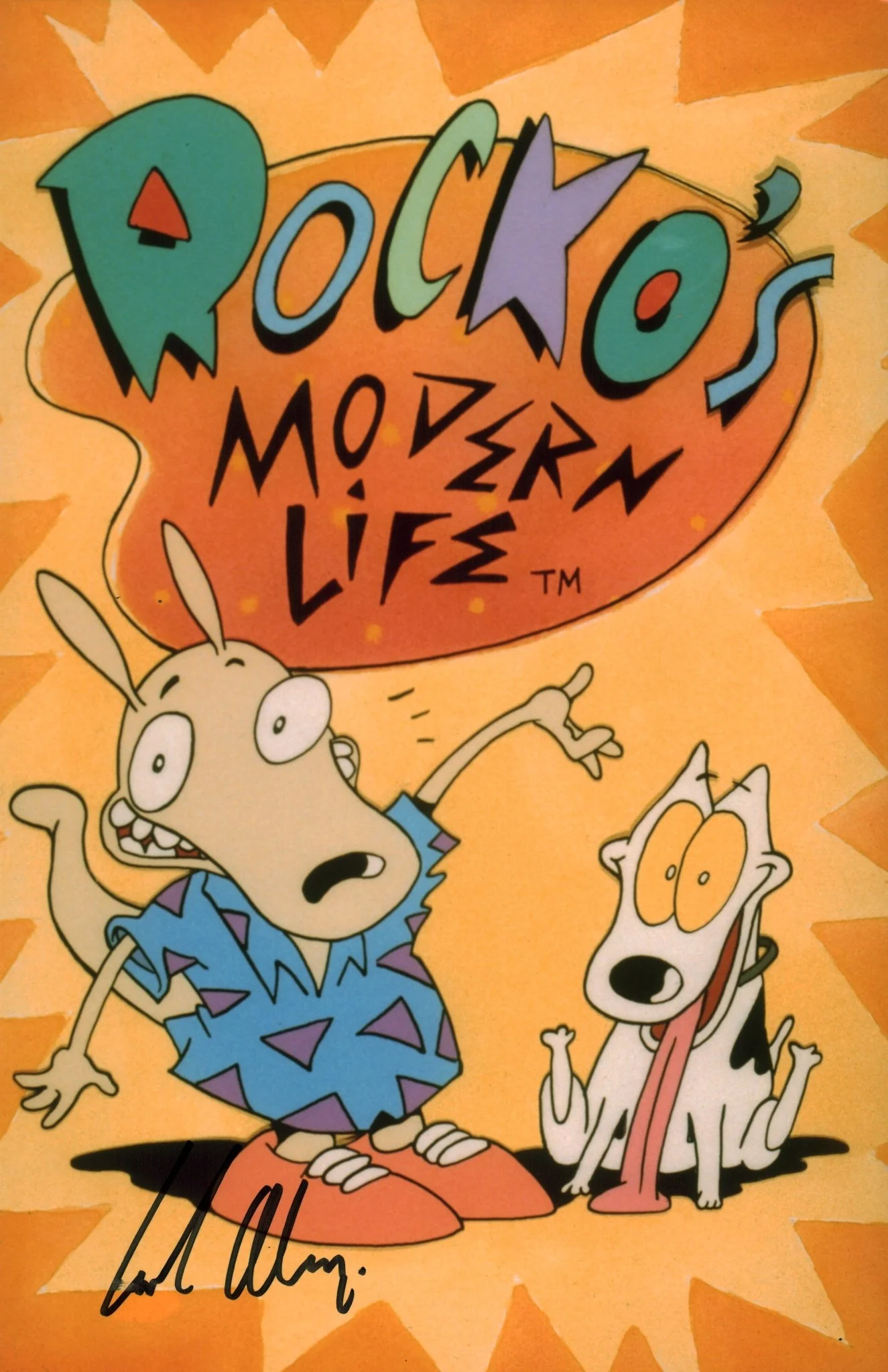Carlos Alazraqui Rocko's Modern Life 11x17 Photo Poster Signed JSA Certified Autograph