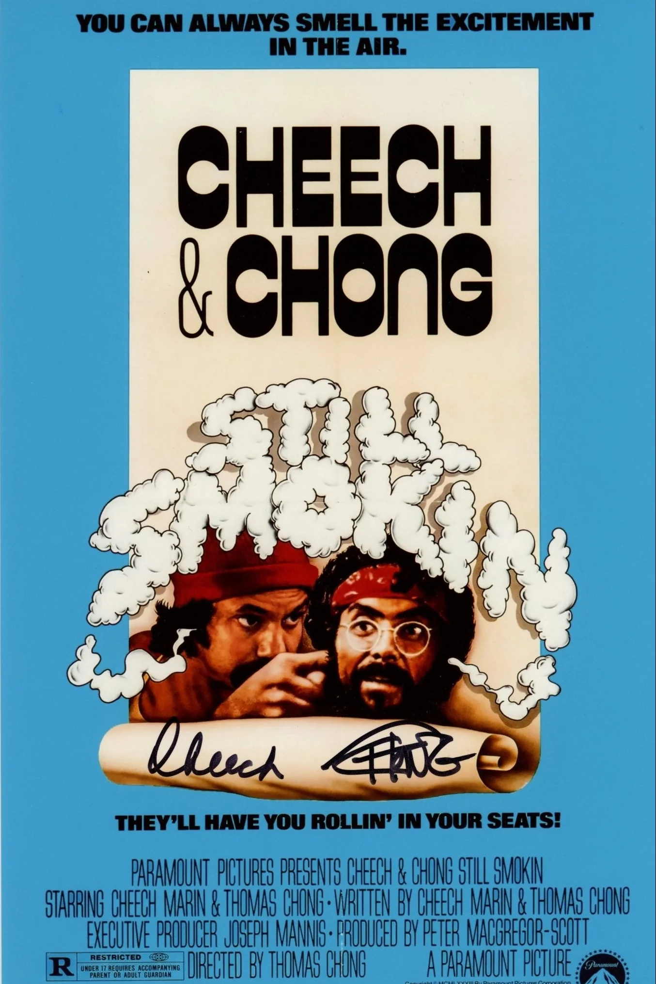 Cheech & Chong Still Smokin Signed 8x12 Photo JSA Certified Autograph