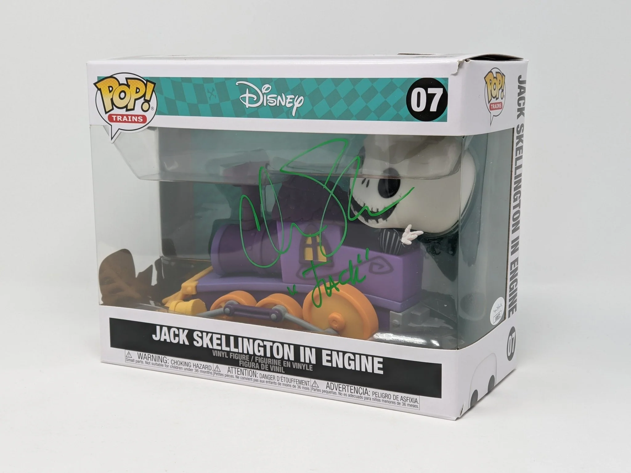 Chris Sarandon Disney Jack Skellington in Engine #07 Large Signed Funko Pop JSA Certified Autograph