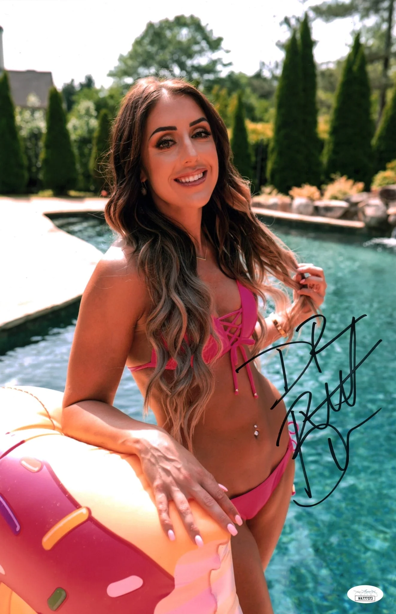 Britt Baker Photo Shoot 11x17 Signed Photo Poster JSA Certified Autograph
