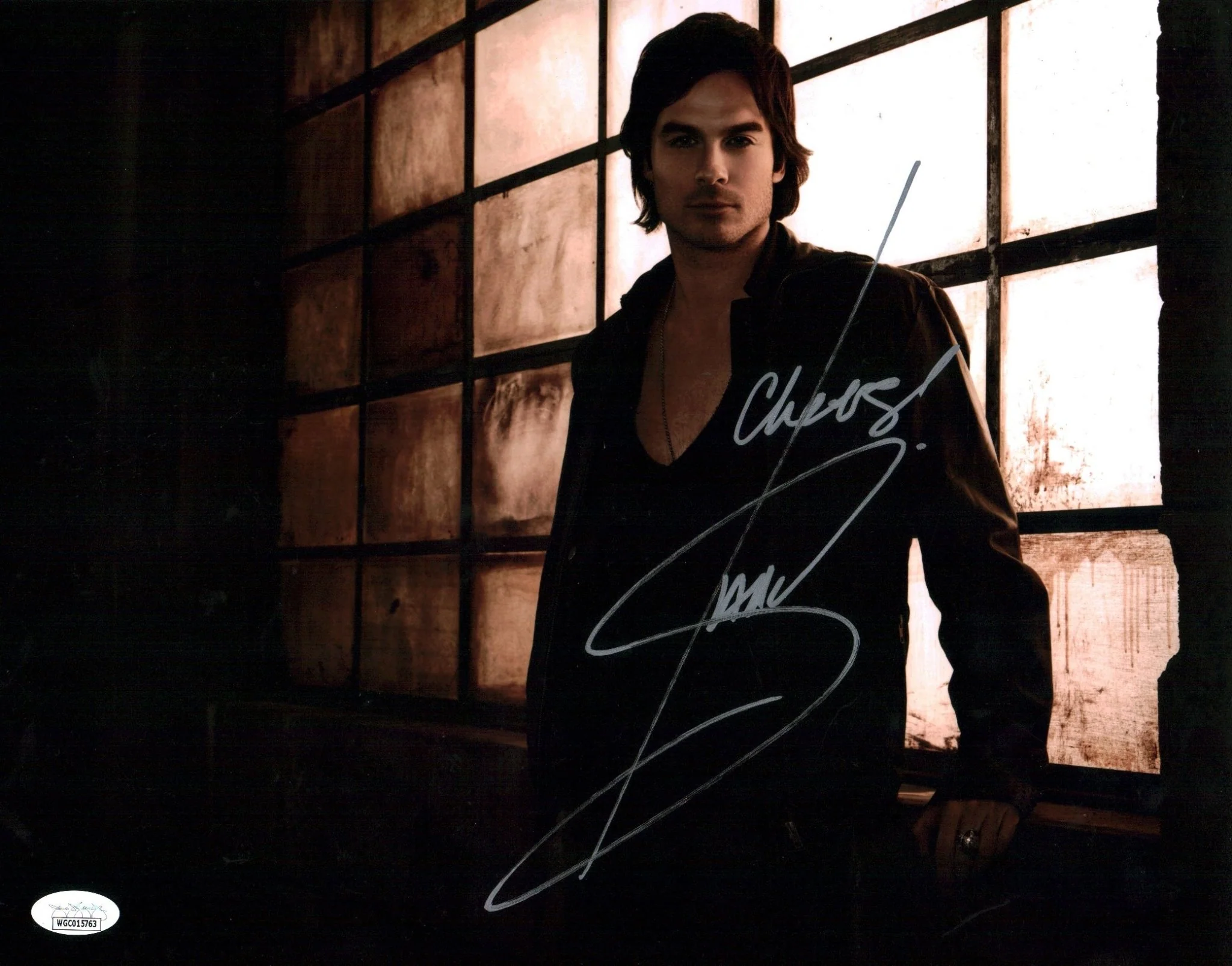 Ian Somerhalder Vampire Diaries 11x14 Signed Photo Poster JSA Certified Autograph
