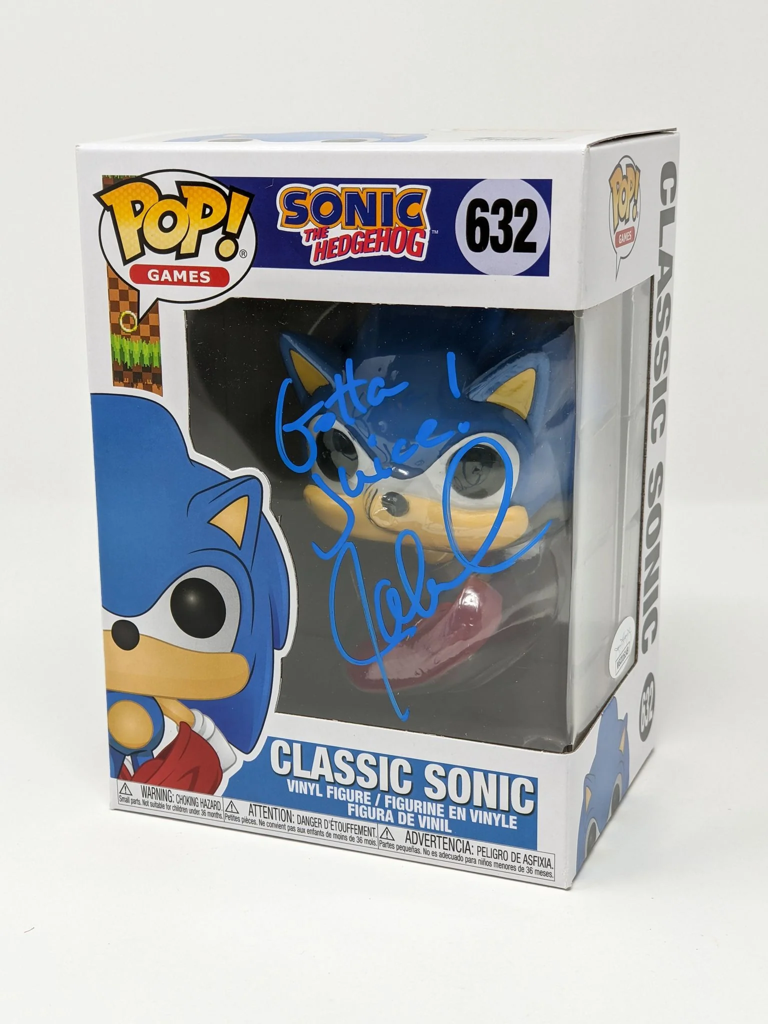 Jaleel White Classic Sonic #632 Signed Funko Pop JSA Certified Autograph