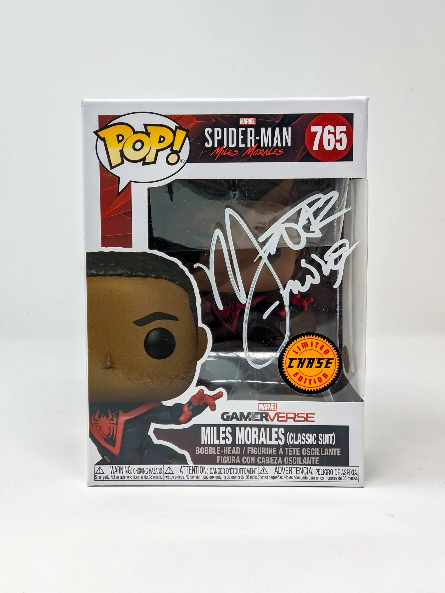 Nadji Jeter Spider-Man Miles Morales (Classic Suit) #765 CHASE Signed Funko Pop JSA Certified Autograph - Image 3
