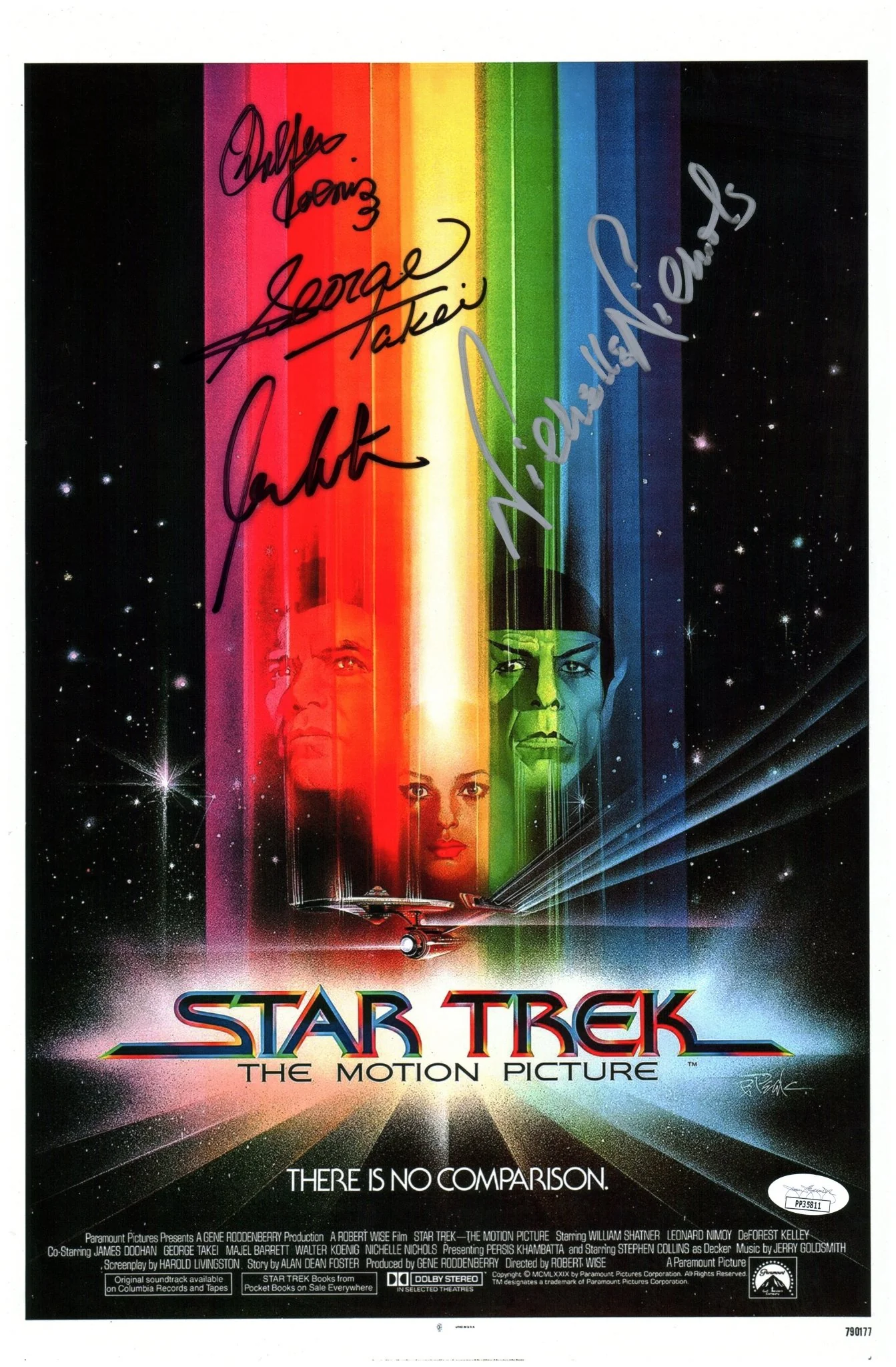 Star Trek: The Motion Picture 11x17 Photo Poster Cast x4 Signed Koenig Nichols Shatner Takei JSA Certified Autograph