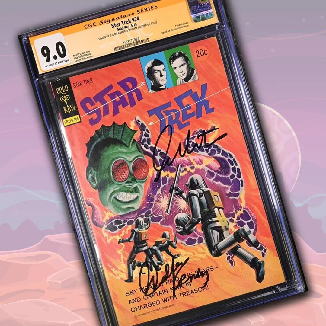 Star Trek #24 Gold Key CGC Signature Series 9.0 Cast x2 Signed Koenig, Shatner