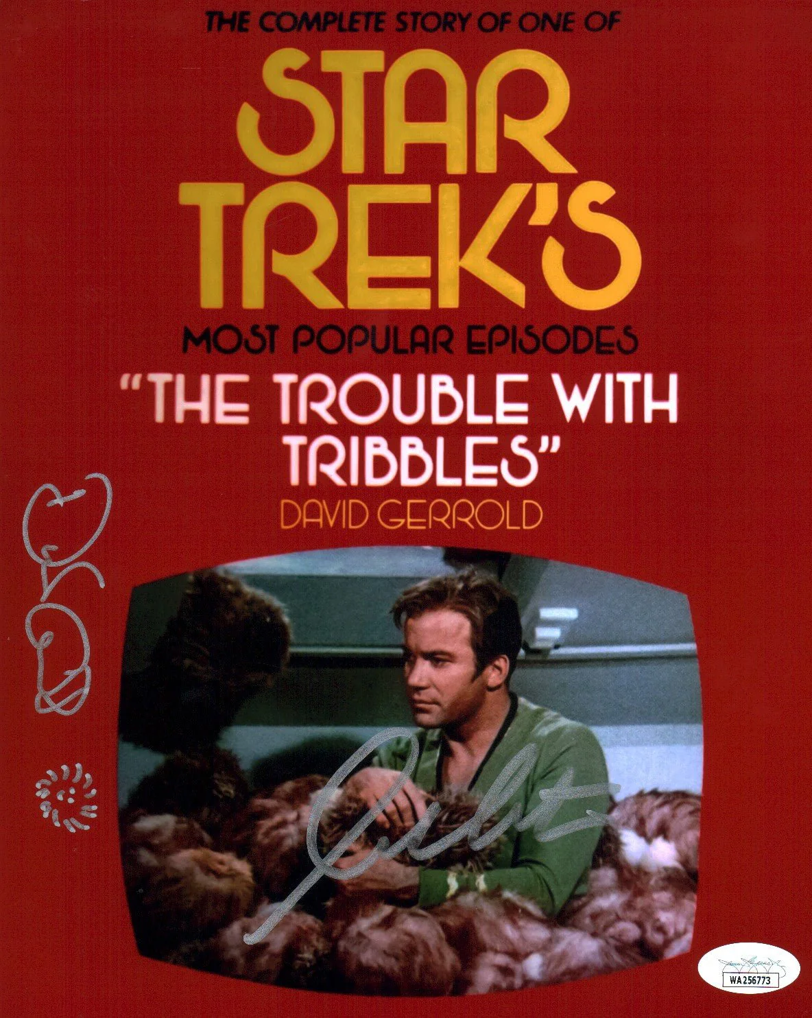 Star Trek: The Trouble With Tribbles 8x10 Photo Signed x2 Gerrold, Shatner JSA Certified Autograph