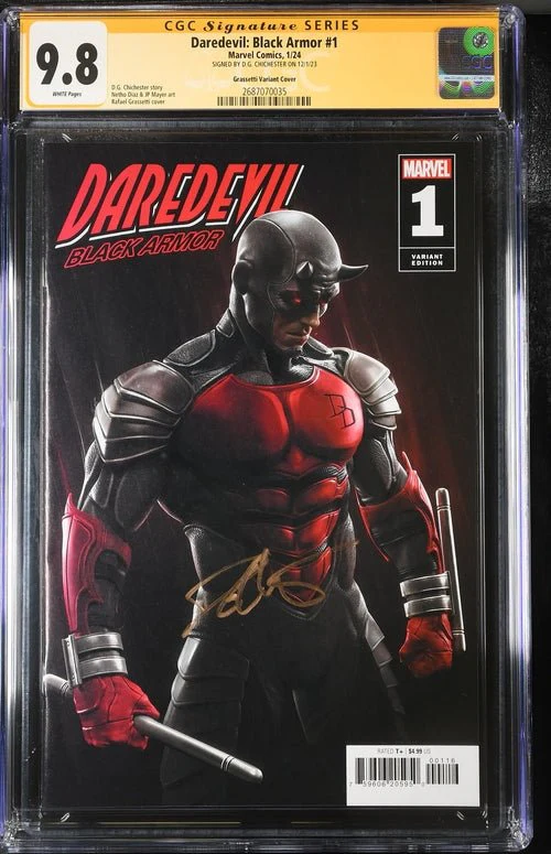 Daredevil: Black Armor #1 Marvel Comics Grassetti Variant CGC Signature Series 9.8 Signed DG Chichester - Image 10