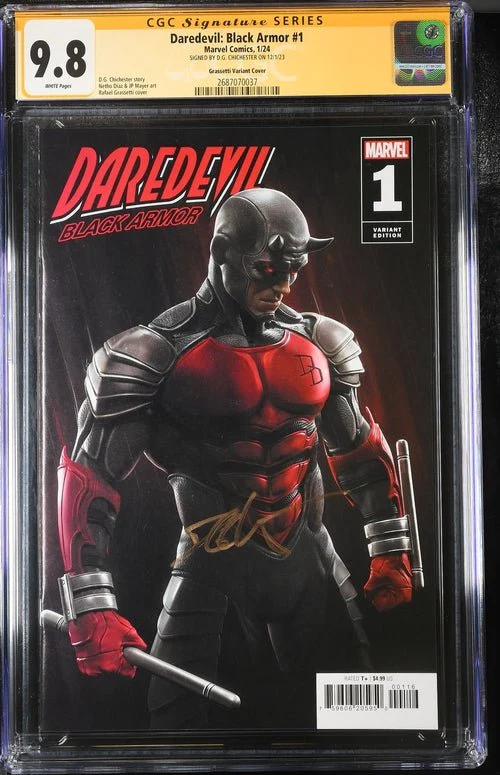 Daredevil: Black Armor #1 Marvel Comics Grassetti Variant CGC Signature Series 9.8 Signed DG Chichester - Image 6