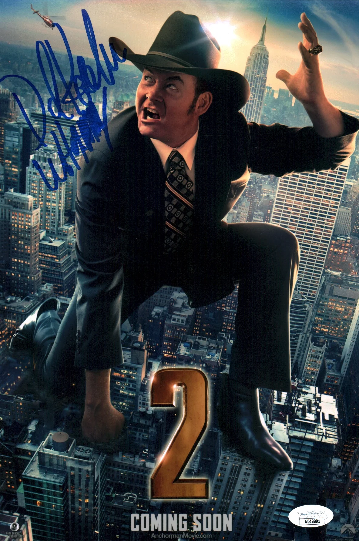 David Koechner Anchorman 8x12 Signed Photo JSA Certified Autograph