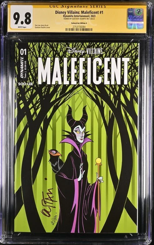 Disney Villains Maleficent #1 GalaxyCon Exclusive Duarte Variant CGC Signature Series 9.8 Signed Gustave Duarte - Image 2