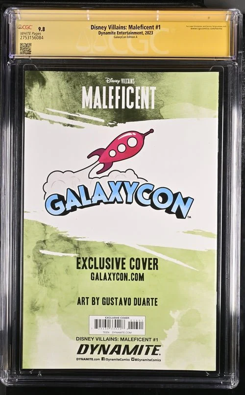 Disney Villains Maleficent #1 GalaxyCon Exclusive Duarte Variant CGC Signature Series 9.8 Signed Gustave Duarte - Image 3