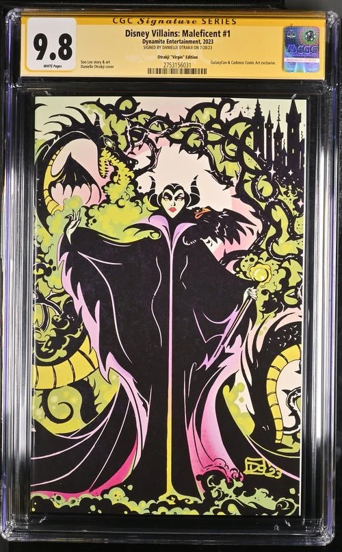 Disney Villains Maleficent #1 GalaxyCon Exclusive Otrakji Variant CGC Signature Series 9.8 Signed Danielle Otrakji - Image 10