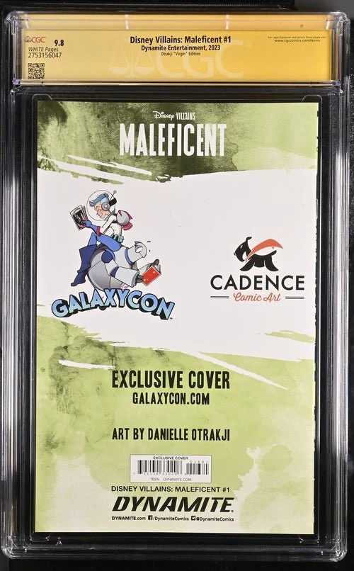 Disney Villains Maleficent #1 GalaxyCon Exclusive Otrakji Variant CGC Signature Series 9.8 Signed Danielle Otrakji - Image 23