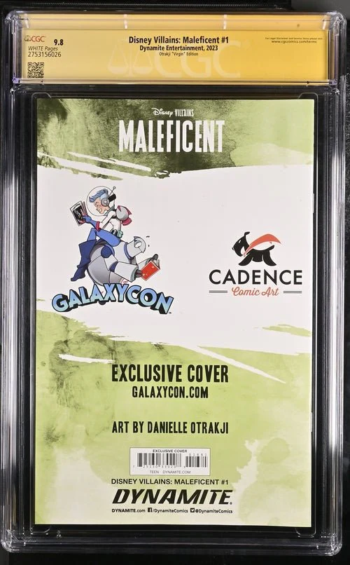 Disney Villains Maleficent #1 GalaxyCon Exclusive Otrakji Variant CGC Signature Series 9.8 Signed Danielle Otrakji - Image 29