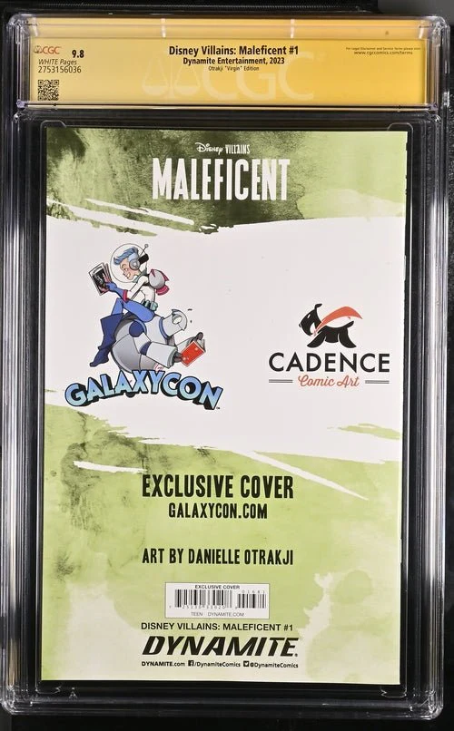 Disney Villains Maleficent #1 GalaxyCon Exclusive Otrakji Variant CGC Signature Series 9.8 Signed Danielle Otrakji - Image 5