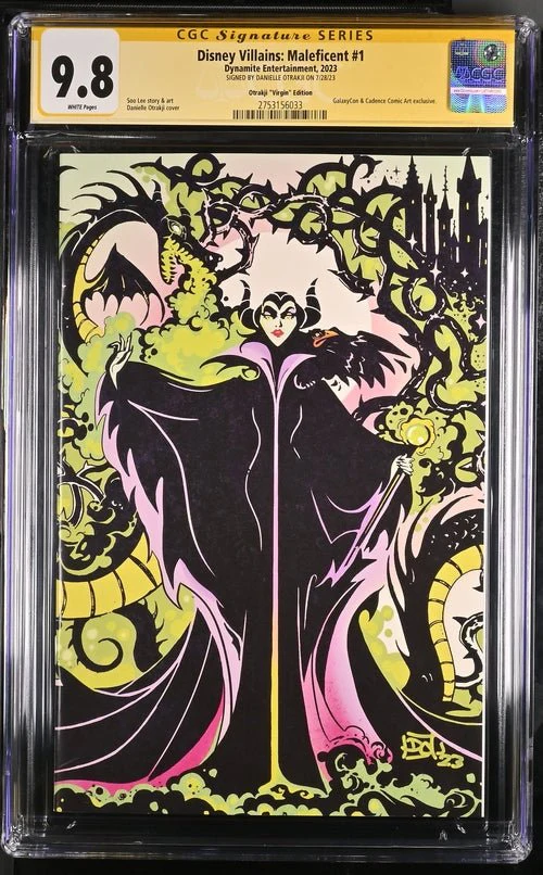 Disney Villains Maleficent #1 GalaxyCon Exclusive Otrakji Variant CGC Signature Series 9.8 Signed Danielle Otrakji - Image 6