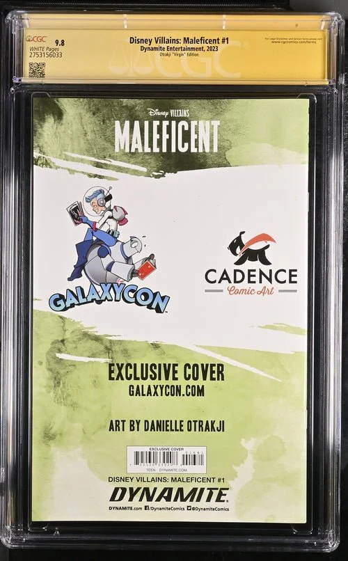 Disney Villains Maleficent #1 GalaxyCon Exclusive Otrakji Variant CGC Signature Series 9.8 Signed Danielle Otrakji - Image 7