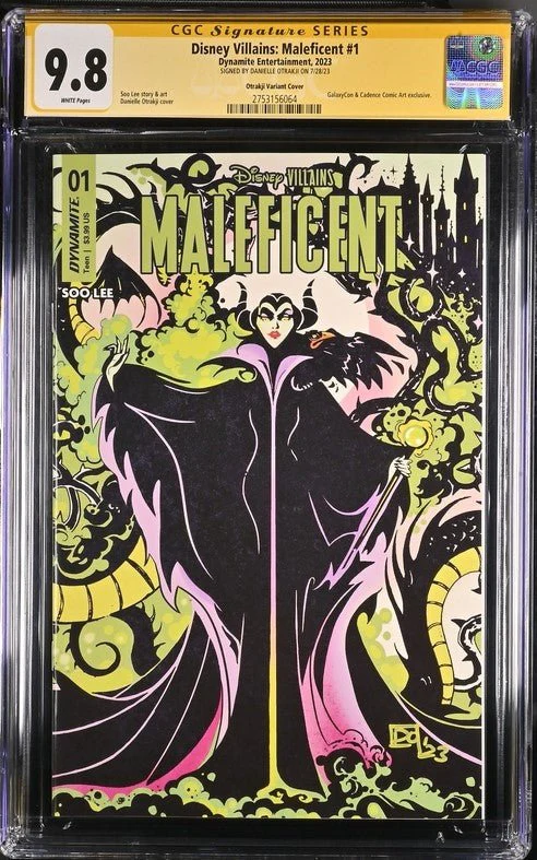 Disney Villains Maleficent #1 GalaxyCon Exclusive Otrakji Variant CGC Signature Series 9.8 Signed Danielle Otrakji - Image 2
