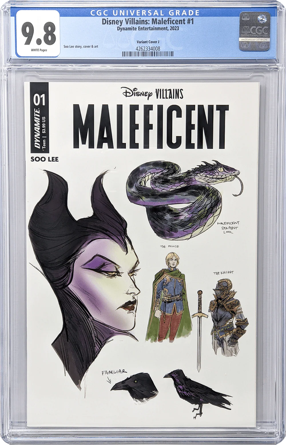 Disney Villains Maleficent #1 Lee 1:25 Character Design Variant CGC Universal 9.8 - Image 2