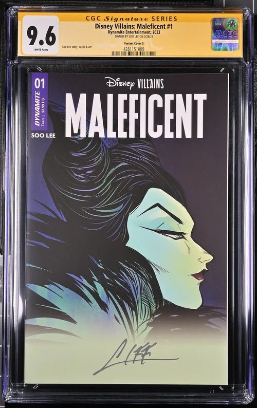 Disney Villains Maleficent #1 Soo Lee Variant 1:250 Cover S CGC Signature Series 9.6 Signed Soo Lee - Image 4