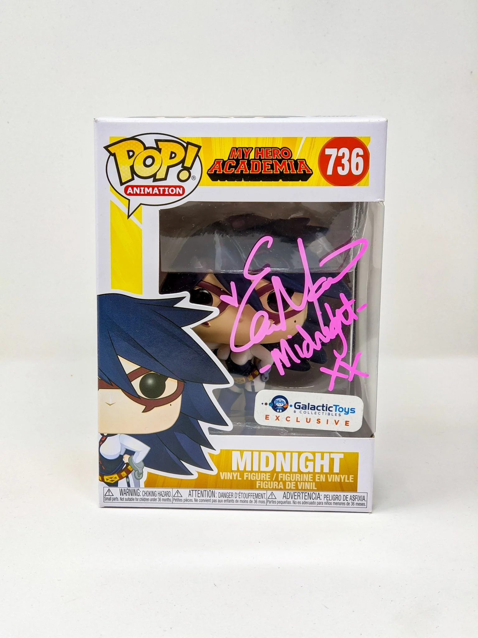 Elizabeth Maxwell My Hero Academia Midnight #736 Exclusive Signed Funko Pop JSA Certified Autograph - Image 2
