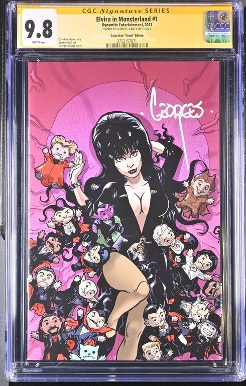 Elvira In Monsterland #1 Dynamite Entertainment GalaxyCon Edition CGC Signature Series 9.8 Signed Georges Jeanty - Image 2