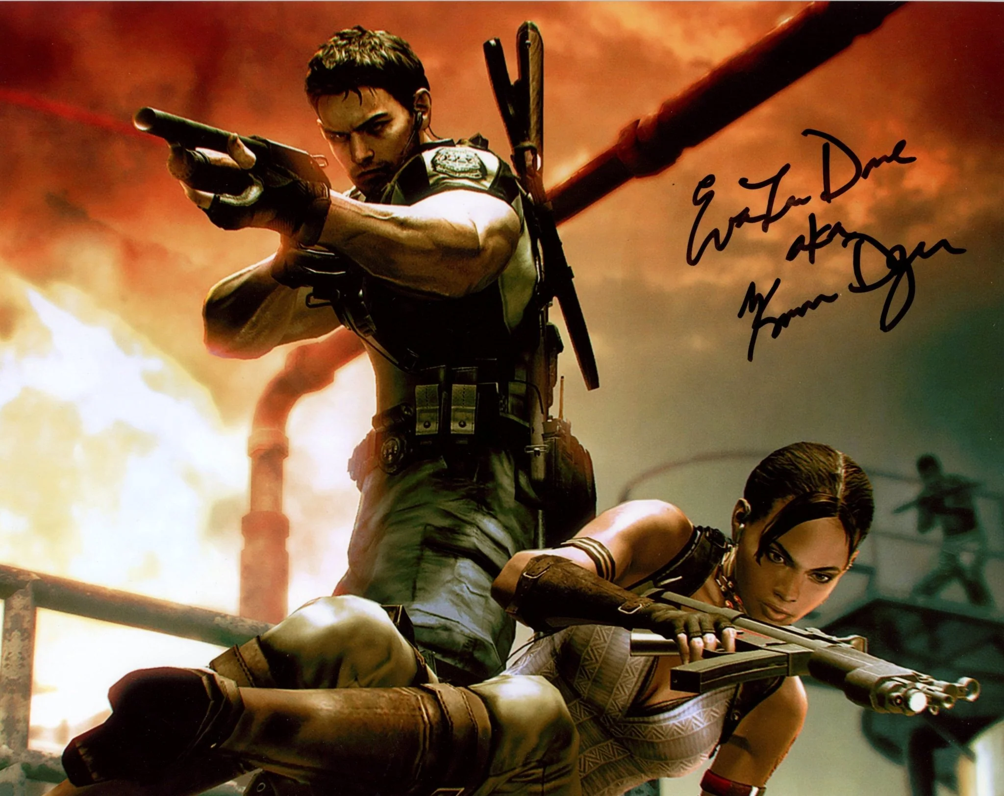 Eva La Dare Resident Evil 8x10 Signed Photo JSA Certified Autograph
