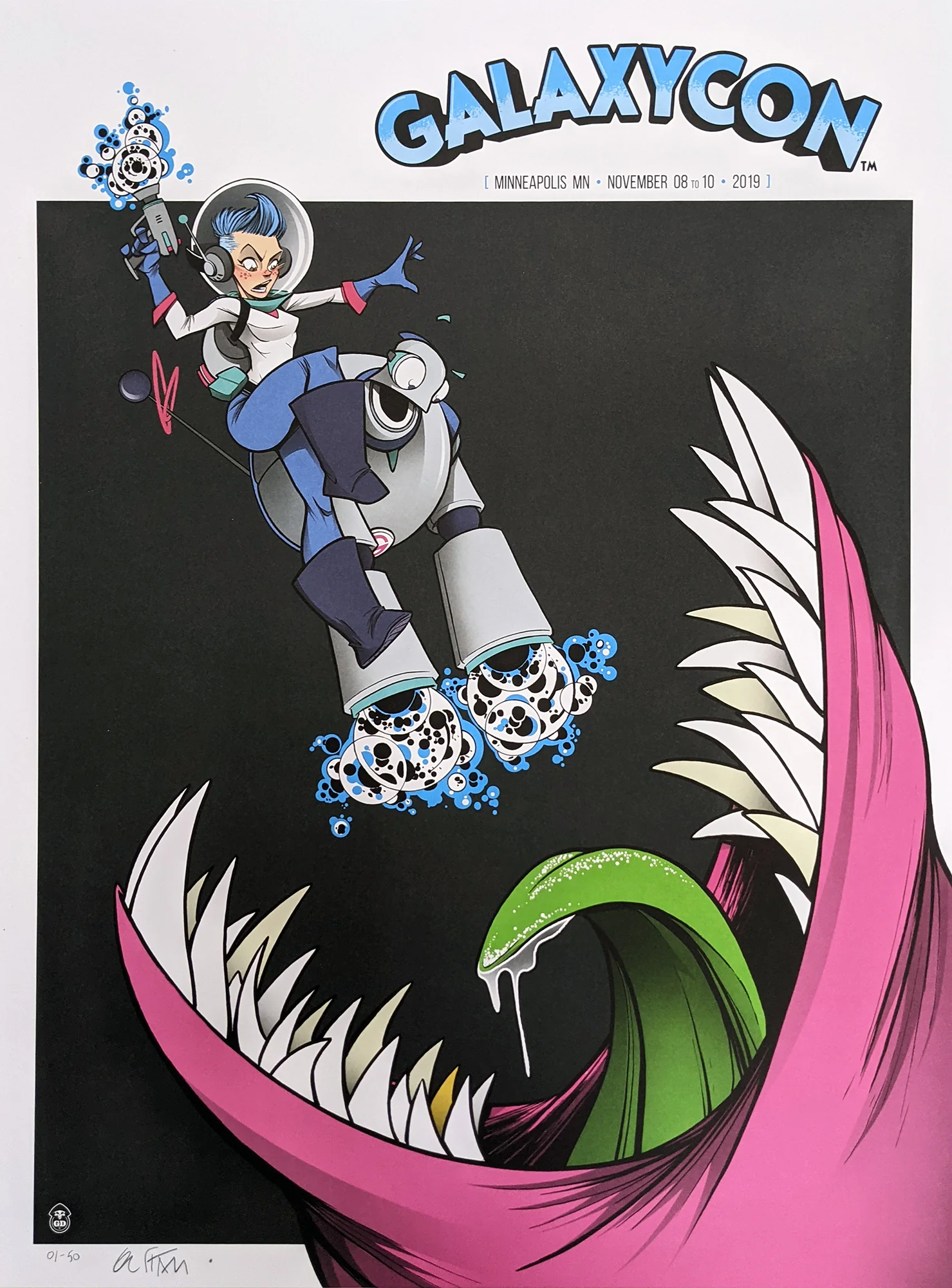GalaxyCon Convention Exclusive 18x24 Lithograph Art Poster signed by Gustavo Duarte - Image 2