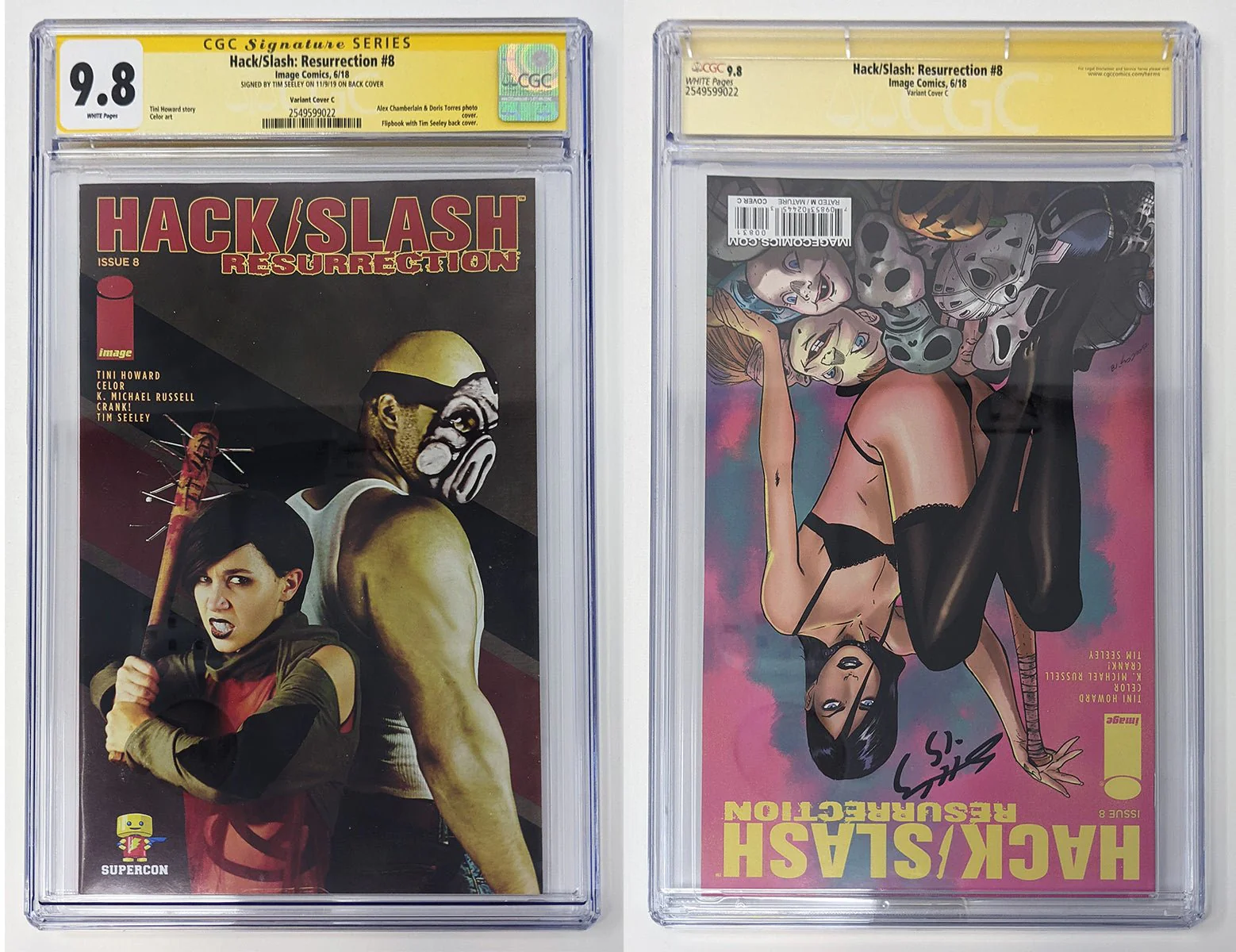 Hack/Slash Resurrection #8 SuperCon / GalaxyCon Exclusive Variant Comic Book CGC 9.8 Signature Series: Tim Seeley - Image 3