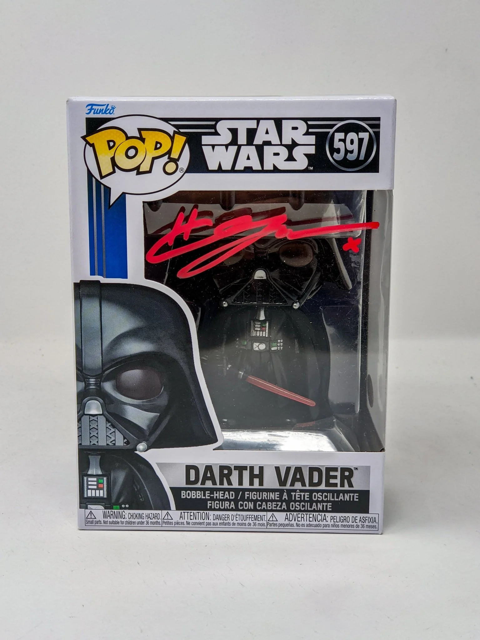 Hayden Christensen Darth Vader #597 Signed Funko Pop JSA Certified Autograph - Image 2