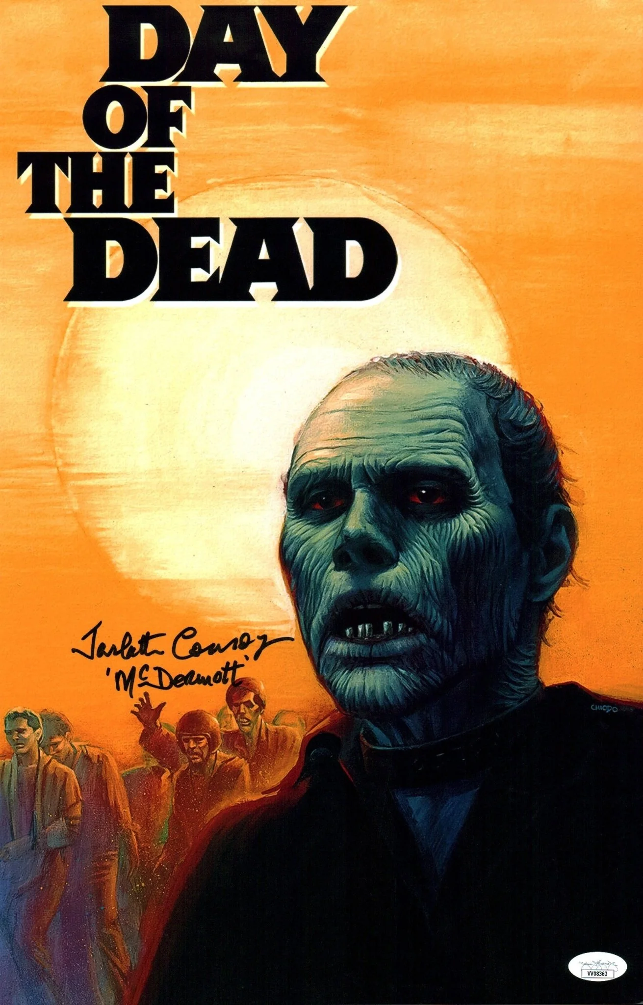 Jarlath Conroy Day of the Dead 11x17 Photo Poster Signed JSA Certified Autograph