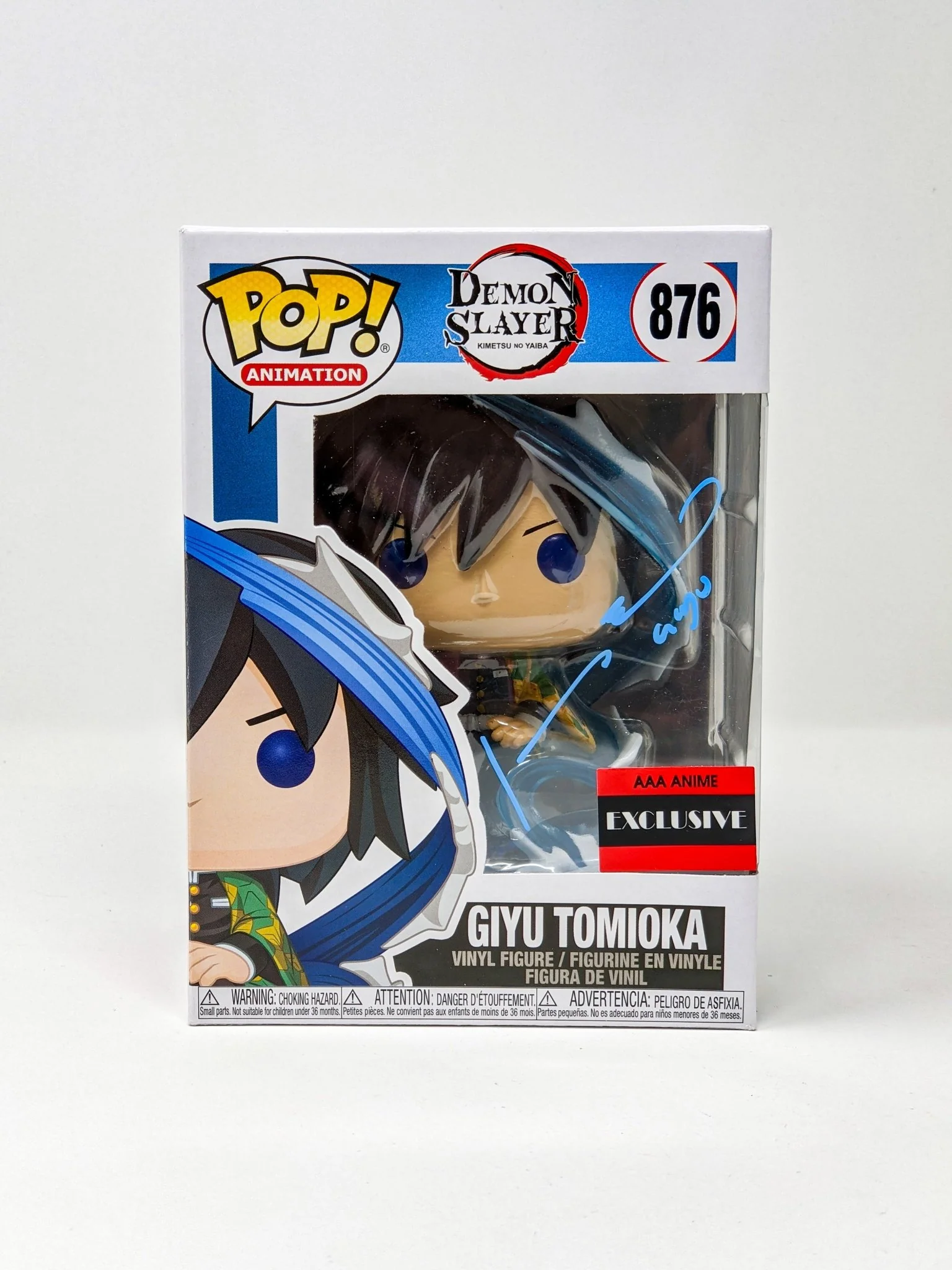 Johnny Yong Bosch Demon Slayer Giyu Tomioka #876 Signed Exclusive Funko POP JSA Certified Autograph - Image 2