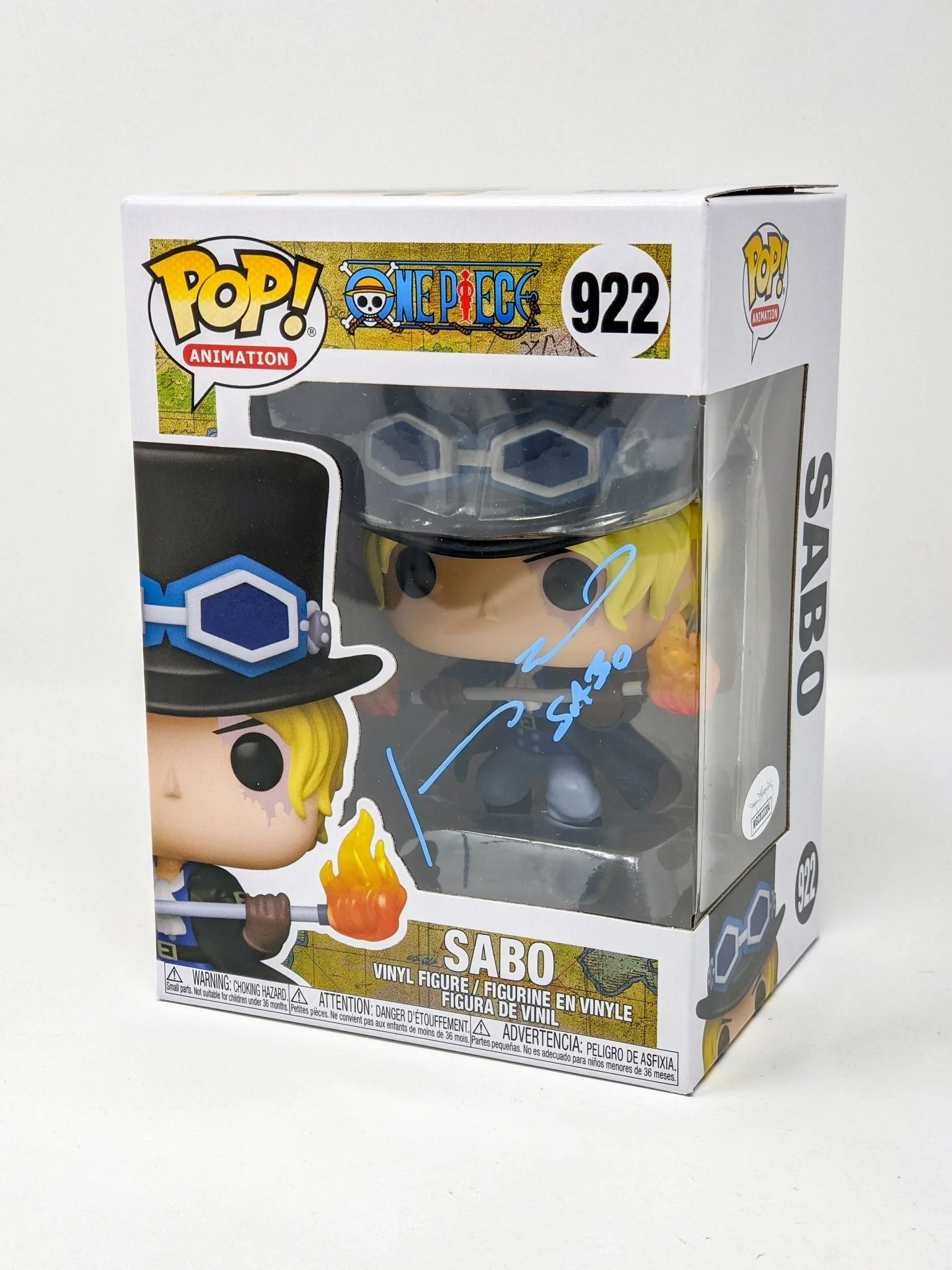 Johnny Yong Bosch One Piece Sabo #922 Signed Funko POP JSA Certified Autograph