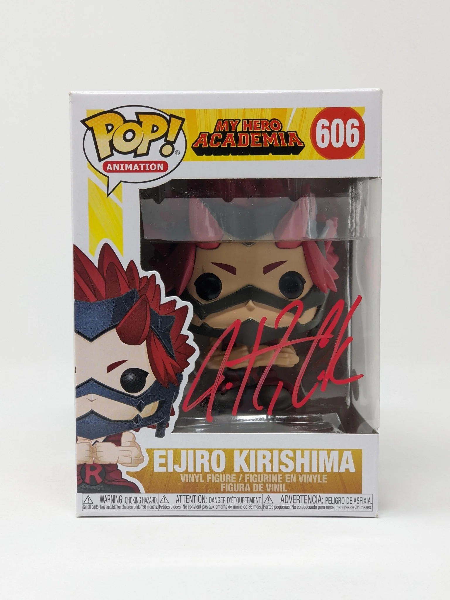 Justin Cook My Hero Academia Eijiro Kirishima #606 Signed Funko Pop JSA Certified Autograph - Image 2