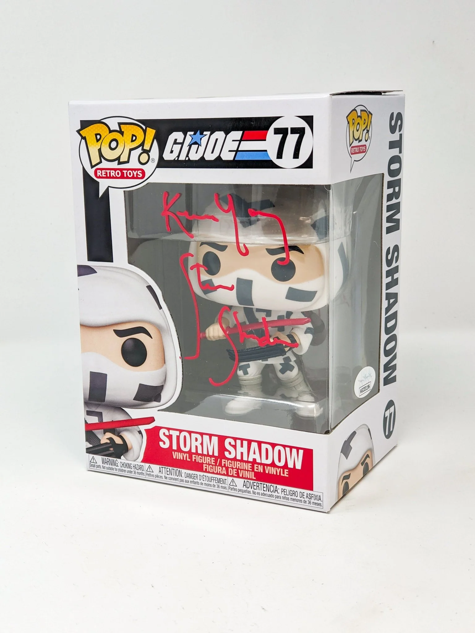 Keone Young GI Joe Storm Shadow #77 Signed Funko Pop JSA Certified Autograph