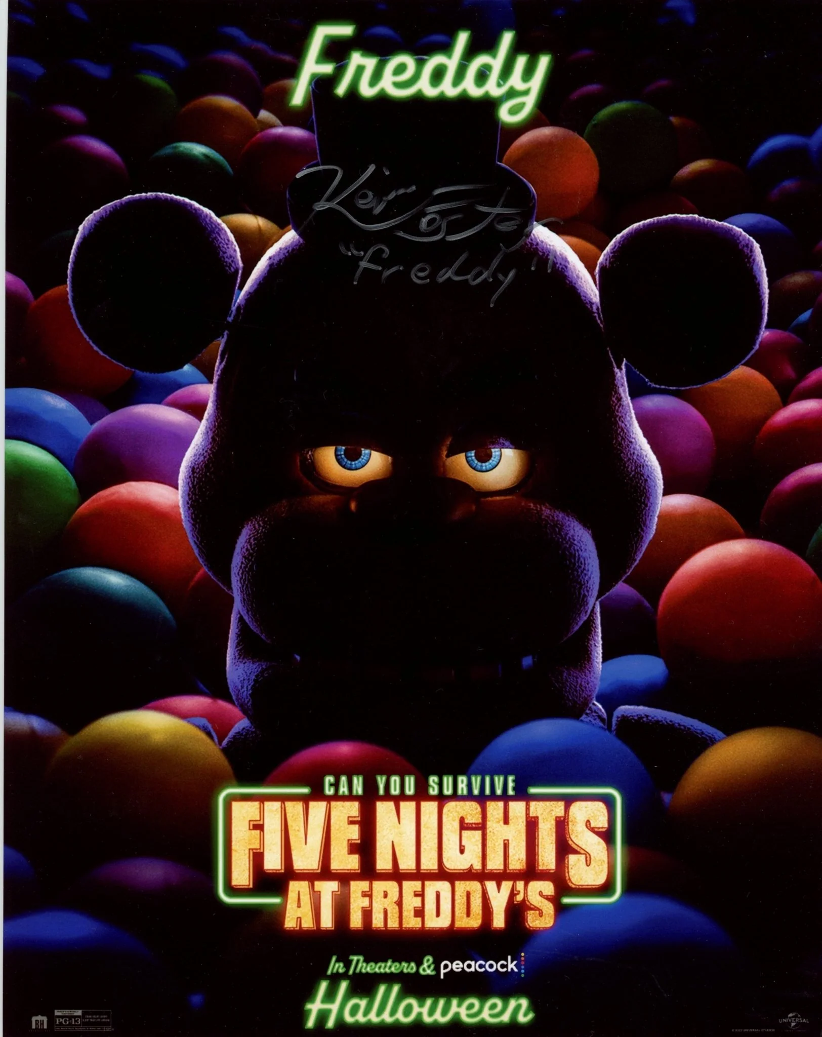 Kevin Foster Five Nights at Freddy's 8x10 Signed Photo JSA Certified Autograph