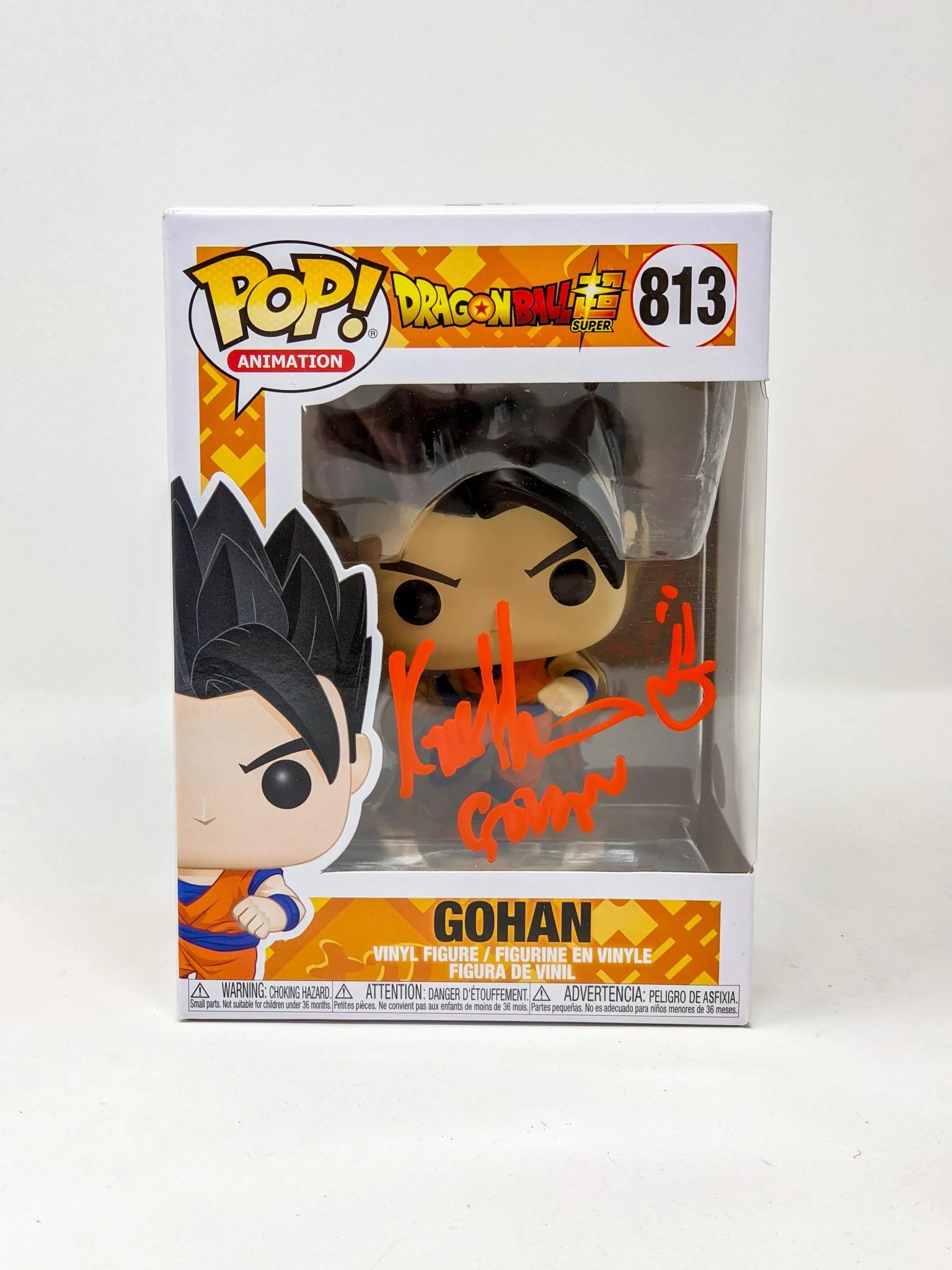 Kyle Hebert Dragon Ball Super Gohan #813 Signed Funko Pop JSA Certified Autograph - Image 2