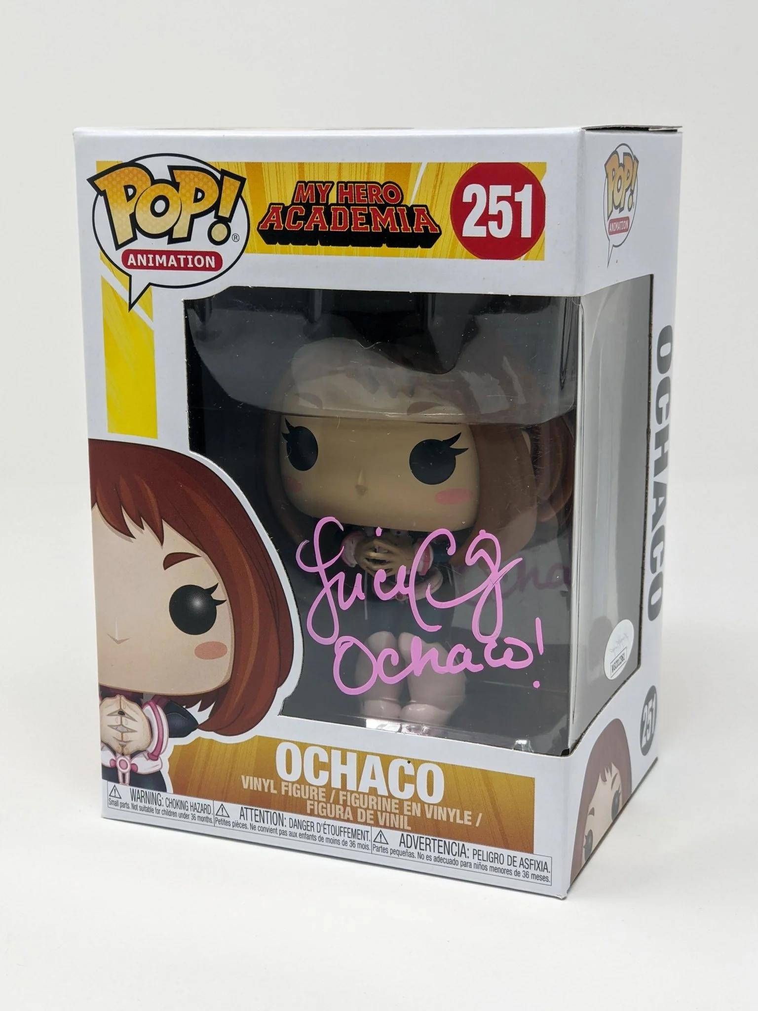 Luci Christian My Hero Academia Ochaco #251 Signed Funko Pop JSA Certified Autograph
