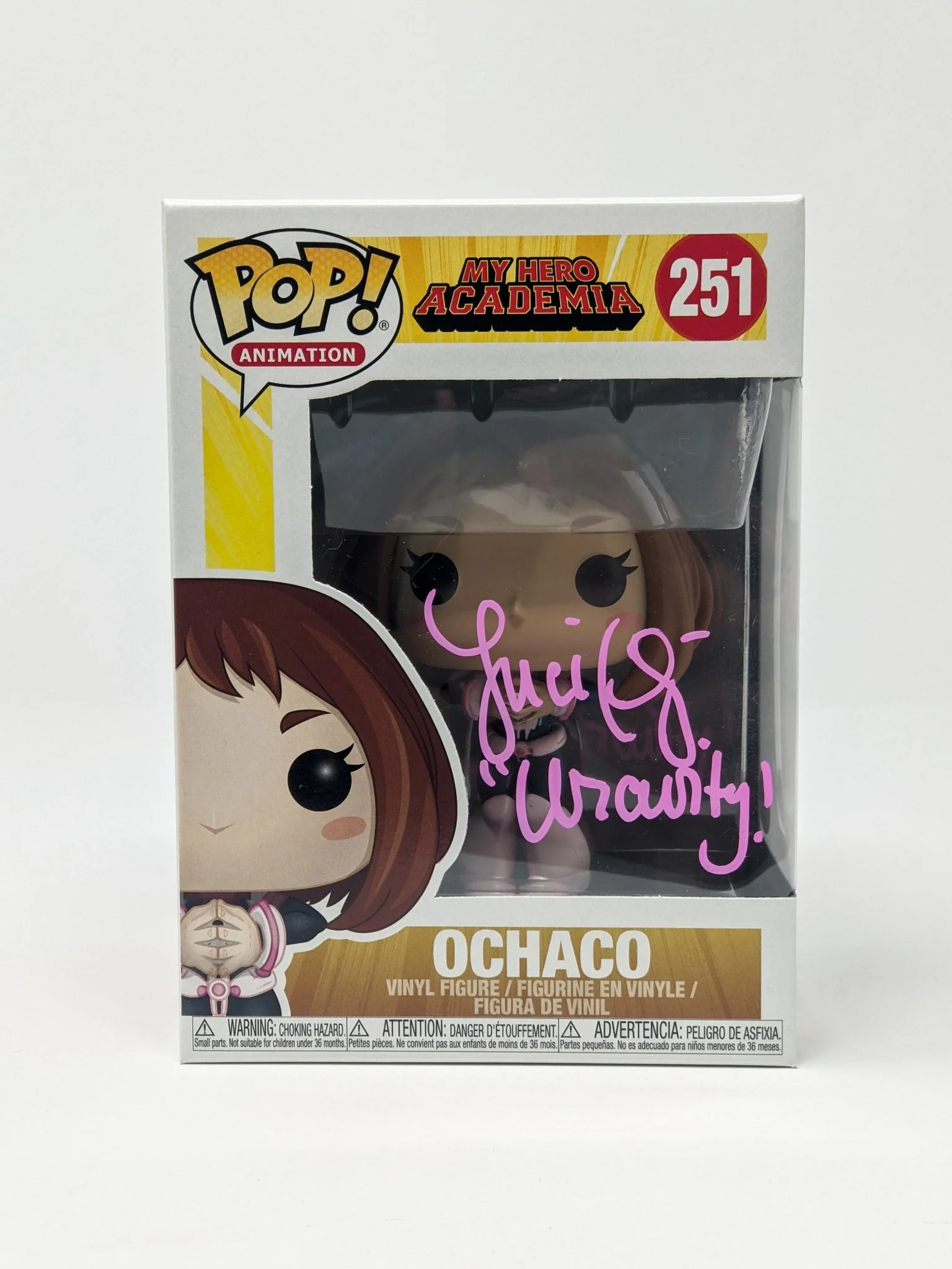 Luci Christian My Hero Academia Ochaco #251 Signed Funko Pop JSA Certified Autograph - Image 4