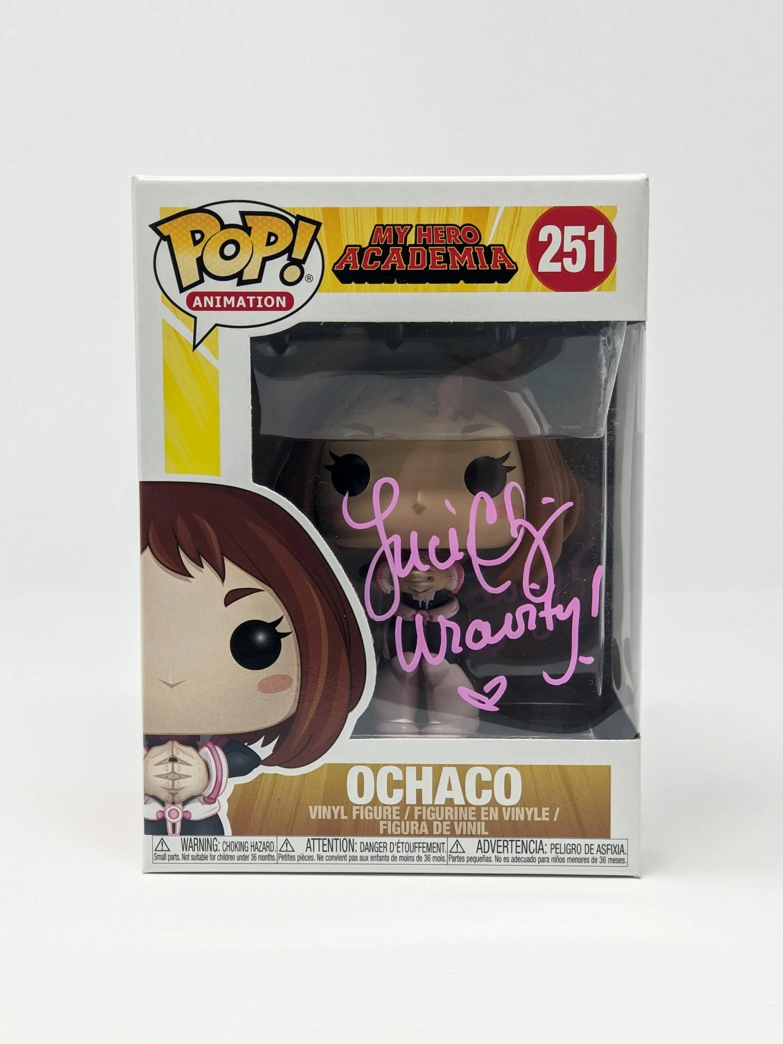 Luci Christian My Hero Academia Ochaco #251 Signed Funko Pop JSA Certified Autograph - Image 5